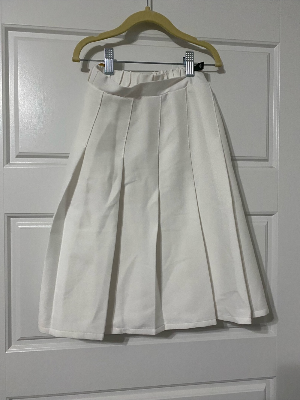 Target Cream A-Line Pleated Skirt